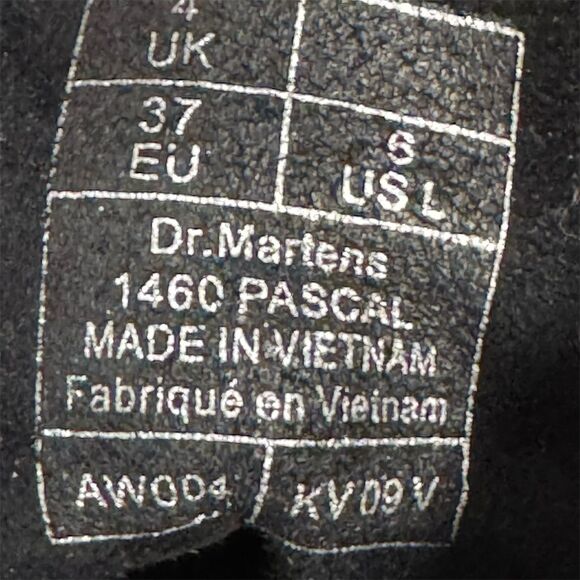 Dr. Martens 1460 Pascal Boots Womens 6 Black Glitter Sparkle Grunge Goth Punk - Picture 8 of 8